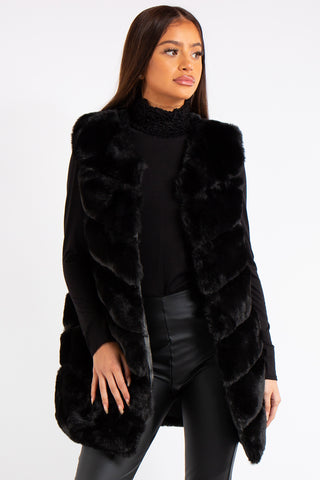 Bubble faux fur gilet best sale