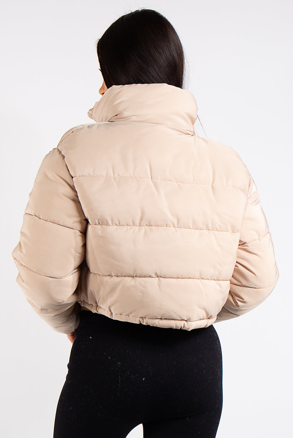 Oaklynn Beige Padded Cropped Puffer Jacket – Miss Hussy