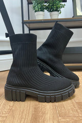 Ribbed hot sale sock booties